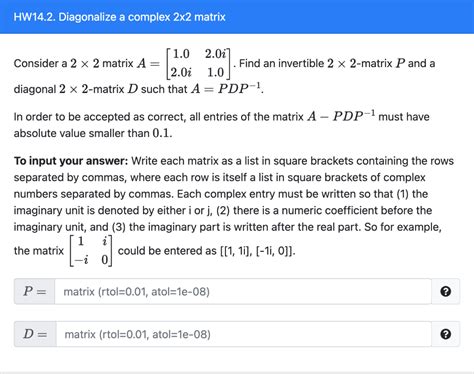 Image result for Diagonalize Complex Matrix