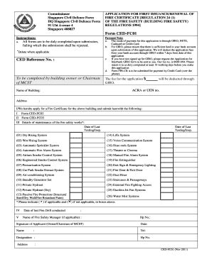 Form CED-FC01 CED Reference No - Singapore Civil Defence Force - Fill ...