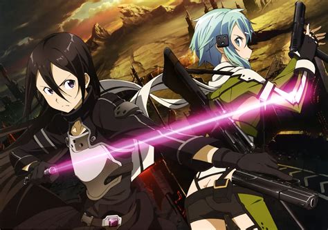 HD Wallpaper of Sinon and Kirito from Sword Art Online II