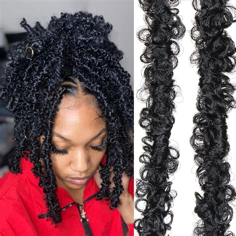 Amazon.com : QUISDUIS Butterfly Locs Crochet Hair 8Inch Soft Black ...