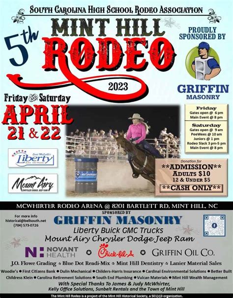 5th Mint Hill Rodeo April 21-22 - Charlotte On The Cheap