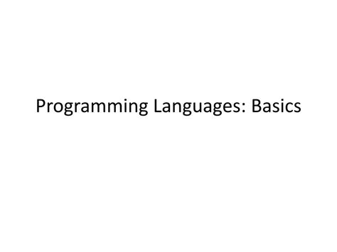 Image result for Basics of Programming Languages