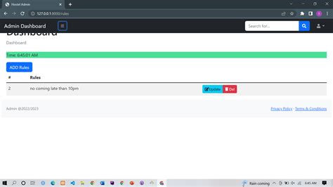 Hostel Management Dashboard Using Bootstrap 的图像结果