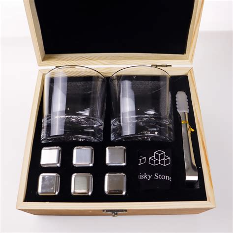 Crystal Whisky Glass Sets Luxury Wooden Box Whiskey Glasses Set With ...
