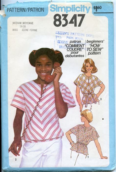 Image result for Simplicity Pattern 8347 Tutorial