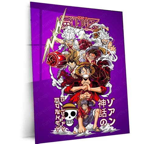 Anime Metal Poster | Luffy Gear All Metal Poster | One Piece Wall Art ...