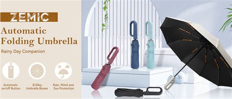 Zemic UV Umbrella with Novelty Carabiner Handle, Travel Umbrellas for ...