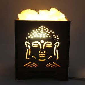GLOBAL AROMA Wooden Basket Himalayan Rock Salt Lamp for Positive Energy ...