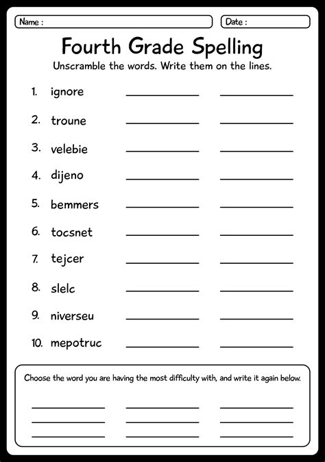 6th Grade Spelling Words Worksheets - prntbl.concejomunicipaldechinu.gov.co