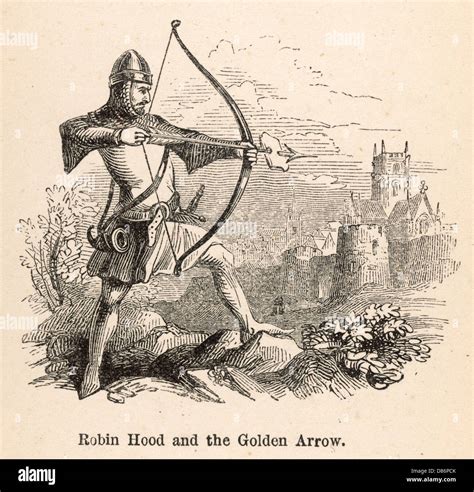 Robin Hood and the golden arrow Stock Photo - Alamy