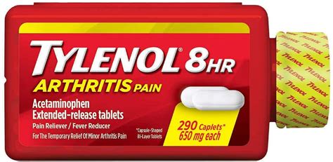Tylenol Arthritis Acetaminophen 650 mg Extend Release Pain Reliver ...