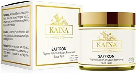Kaina Saffron Face Pack - Pigmentation & Scars Removal for Glowing Skin ...