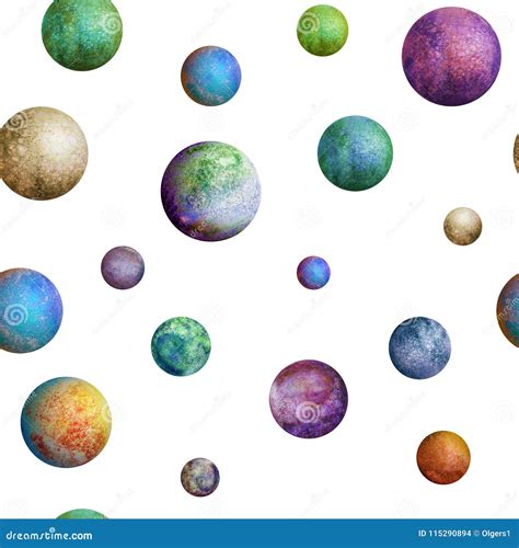 Watercolor Planets Of The Solar System Stock Image | CartoonDealer.com ...