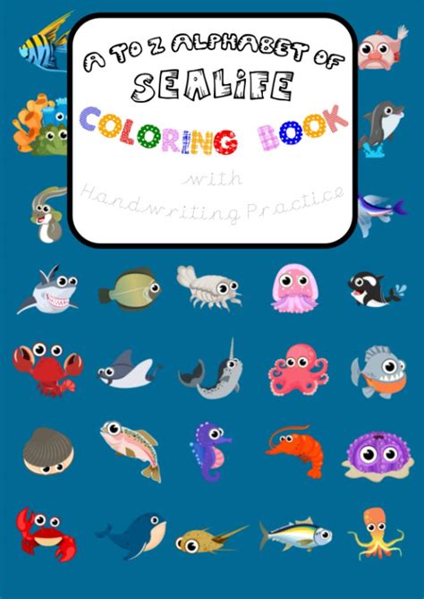 Buy A to Z Alphabet of Sealife Coloring Book with Handwriting Practice ...