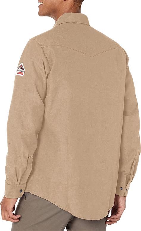 Buy Bulwark Flame Resistant 4.5 oz Nomex IIIA Snap-Front Uniform Shirt ...