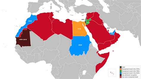 Map Of Arab States And Israel