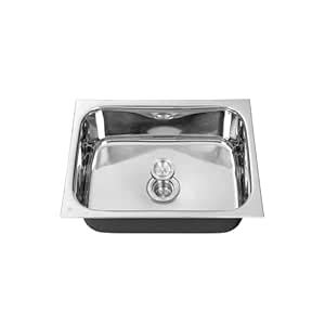 Hindware Kitchen Sink 24"x20"x8"| 304 Grade Stainless Steel | Pressed ...