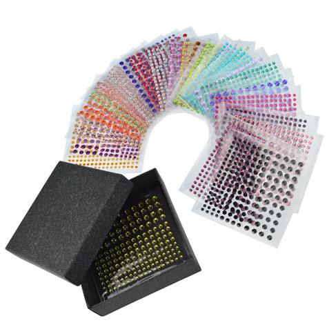 baotongle 4300 pcs Rhinestone Stickers, Self-Adhesive Rhinestones DIY ...