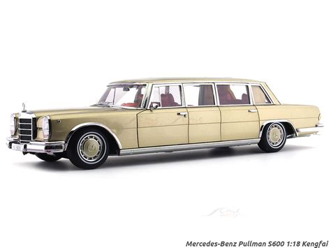 Mercedes-Benz Pullman S600 golden 1:18 Kengfai diecast Scale Model ...