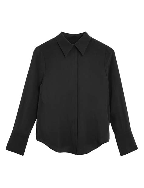 Buy Pure Silk Long Sleeve Shirt at Marks & Spencer