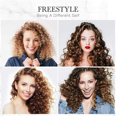 Buy KIPOZI Pro Ceramic Thin Curling Hair Iron Wand 0.3in Heat Resistant ...