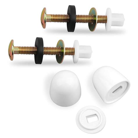 2 PCS Toilet Floor Bolts and Caps Set, Universal Toilet Bowl to Floor ...