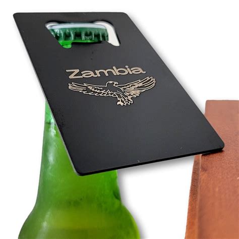 Zambia Bottle Opener, Fish Eagle Emblem, Credit Card Size, Stainless ...