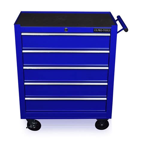 130 US PRO BLUE TOOLS CHEST TOOL BOX ROLLER CABINET 5 DRAWERS MECHANICS | eBay