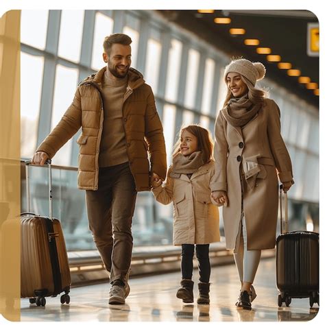 Uma famlia viajando felizes e visitando lugares novos | Premium AI ...