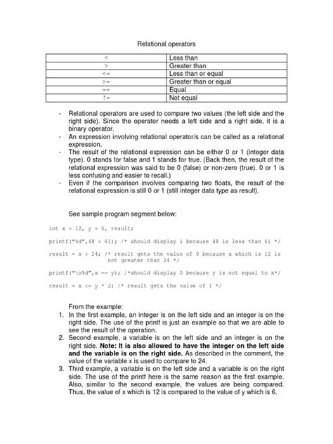 Image result for Relational Operators