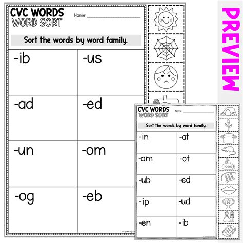 Image result for CVC Word Sort