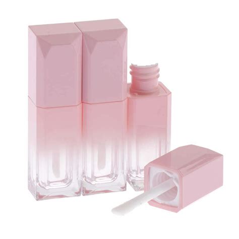 Buy Healthcom 10pcs 5ml Gradient Pink Lip Gloss Tubes Refillable Lip ...