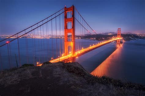 Golden Gate Bridge At Night Wallpapers - Wallpaper Cave