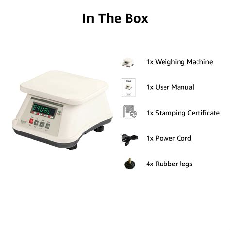 Equal 20kg Digital Table Top Weighing Scale | 170x220mm | Commercial