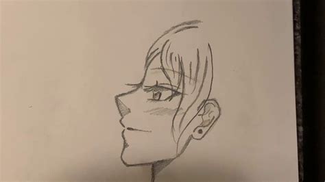 How to draw an anime face turned sideways (At an angle/in profile) Step ...