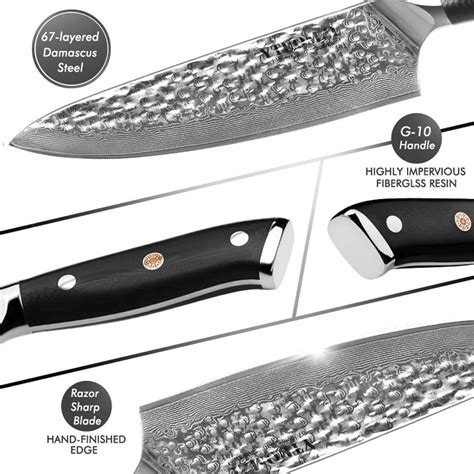 Buy Damascus Kitchen Knife, 8 Inch Japanese Chefs Knife VG 10 Damascus ...