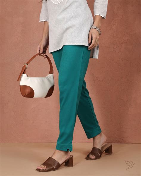 Pool Side Blue Flexi Kurti Pant - Twin Birds