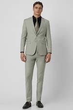 Buy Men Olive Solid Slim Fit Wedding Two Piece Suit Online - 39836318 ...