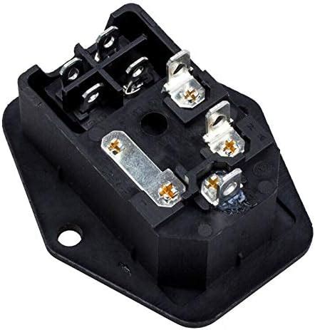 WHIZZO 5X(3 Pin IEC320 C14 Inlet Module Plug Fuse Switch Male Power ...