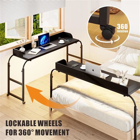 HWB Over Bed Desk with Auto-Sensor LED Lights,Over India | Ubuy
