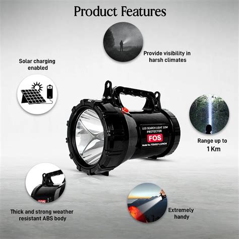 FOS Hand-held Search Lights & Flashlights - Fos Led Search Light 30W ...