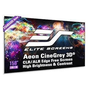 Elite Screens 158 inch CLR/ALR Projector Screen 16:9 4K, Standard Throw ...