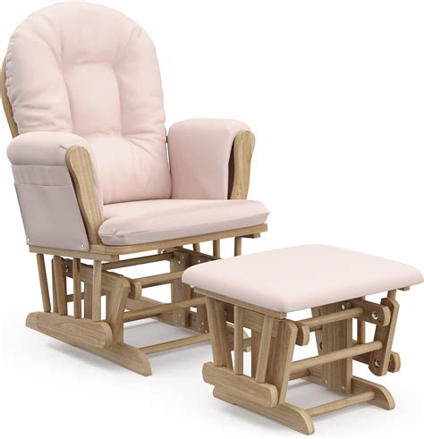 Nursery Glider Chair with Ottoman and Pink Cushions Nepal | Ubuy