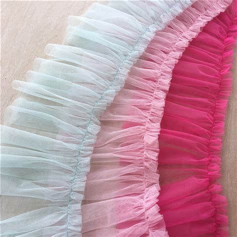 Buy Soft Pleated Lace Trims,mesh Pleat,ruffled Tulle,sleeves Lace Trims ...