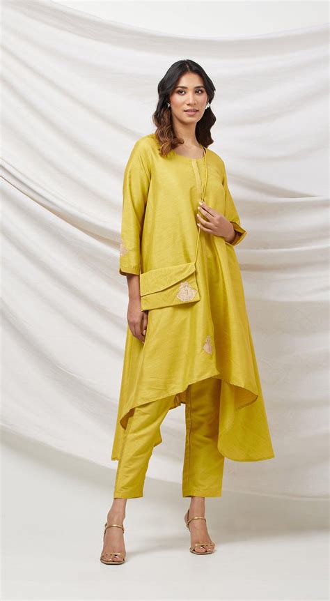Get Stylish Tunic Suits | Designer Tunic Set - Basanti kapde aur Koffee ...