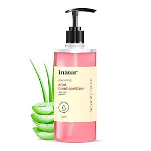inatur Pure & Refining Hand Sanitizer Gel | Alcohol-Based, Kills 99.9% ...