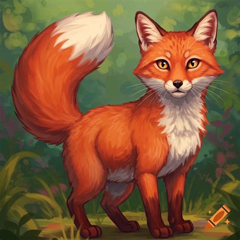 Female fox mixed with a tom cat on Craiyon