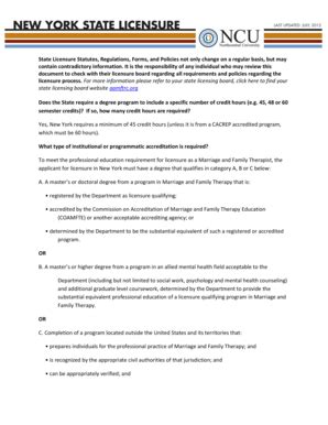 Fillable Online ncu State Licensure Statutes, Regulations, Forms, and ...