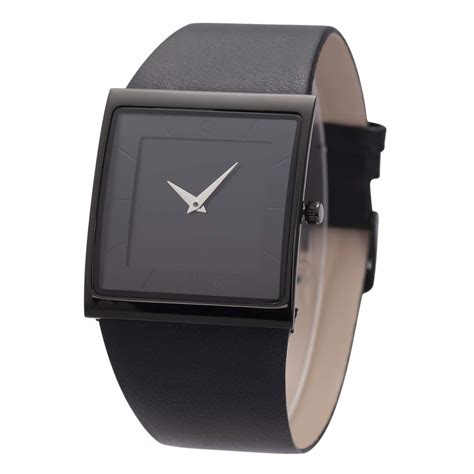 Buy SIBOSUN Wrist Watch Minimalist Men Square Black Dial Bussiness ...