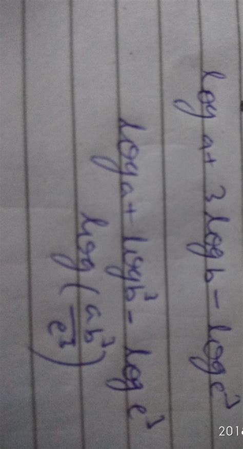 Express lg a+3lg b-3 as a simple logarithm - Brainly.in